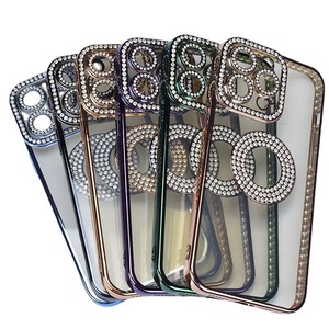 Custodia <span class=keywords><strong>trasparente</strong></span> per telefono <span class=keywords><strong>con</strong></span> motivo CD <span class=keywords><strong>con</strong></span> motivo diamantato bling <span class=keywords><strong>cover</strong></span> per <span class=keywords><strong>iPhone</strong></span> 15 14 13 12 <span class=keywords><strong>11</strong></span> pro max <span class=keywords><strong>cover</strong></span> in TPU <span class=keywords><strong>trasparente</strong></span> - Product Image 2