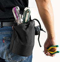 Pochette à outils professionnelle avec clip métallique, organiseur de ceinture de travail portable pour vis, clous, outils à main, sac de réparation pour la construction