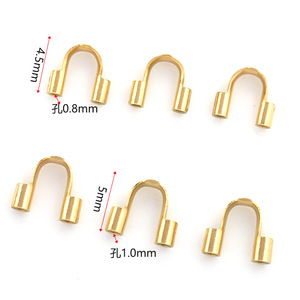 Tube en fil d'acier inoxydable en forme de U, pour la fabrication de bracelets, couleur or et argent, H1401 - Product Image 2