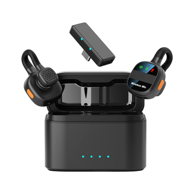 Mini Wireless Microphone Set Condenser Mic with Dual Noise Reduction BT 5.0 Podcast Mic for YouTube and Studio Equipment