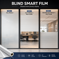 Film intelligent auto-adhésif segmenté pour vitres, motif personnalisé, remplaçant les stores traditionnels