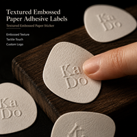 Autocollants gaufrés sans encre, étiquettes en papier texturé personnalisées pour les boulangeries minimalistes et les marques artisanales