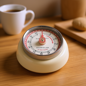 Zassenhaus <b>Kitchen</b> <b>Timer</b> 55 Min Retro Cream Color - Product Image 3