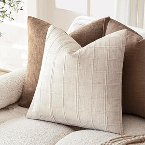 Housse de coussin carrée en chenille, style moderne minimaliste, couleur unie simple, pour canapé de salon et tête de lit, transfrontalière - Product Image 5