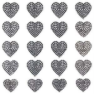 Adesivo con strass scintillanti a forma di cuore ILAN 32 cm Rif. 32967 - Product Image 1