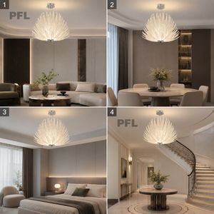 Lustre en verre texturé anémone de mer à diffusion radiale minimaliste italien, 100 cm, hauteur réglable, lampe suspendue de luxe pour entrée et hall - Product Image 4