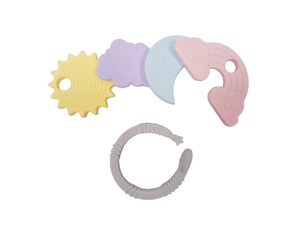 Juguete de bebé de silicona de grado alimenticio 100%-Juego de mordedor y apilamiento de estrellas no tóxicas para juego sensorial - Product Image 4