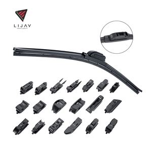 ใบปัดน้ำฝนรถยนต์อเนกประสงค์รุ่นล่าสุด LIJAY A4/Q5 แบบ U-Hook ผลิตจากยางธรรมชาติ 100% สีดำ พร้อมอะแดปเตอร์ 17 ชิ้น ใช้ได้กับรถยนต์ 99% - Product Image 1