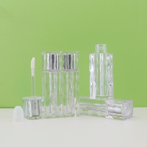 Tendance Creative Fantaisie Clair Carré Vide 4ml <span class=keywords><strong>Transparent</strong></span> Vide En <span class=keywords><strong>Plastique</strong></span> Brillant À Lèvres Baguette Tubes Avec Brosse Avec Bouchon - Product Image 6