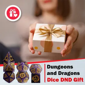 Özel masa üstü oyunları zar DND taş RPG ametist Gem zar seti Dungeons And Dragons zar