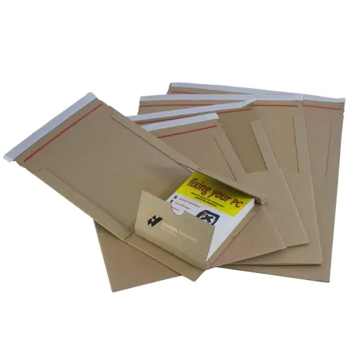 Embalaje de cartón para libros con tira autosellada, caja de correo para libros