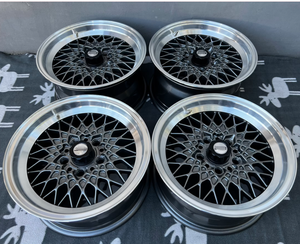 Rines Clásicos de Aleación con Malla Metálica de 17, <span class=keywords><strong>18</strong></span>, 19 y 20 Pulgadas, 5x112, 5x120, Borde Mecanizado en Color Gris Metálico, Estilo <span class=keywords><strong>BBS</strong></span> para <span class=keywords><strong>BMW</strong></span>, Mercedes, VW - Product Image 2