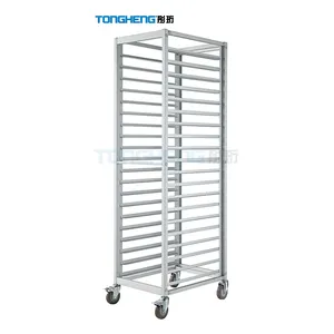 Aluminum 16-Tiers Bakery Tools Trolley Disassembly Food Tray Carts