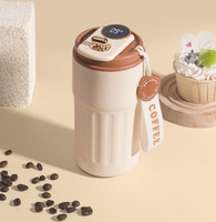 Termo de Acero Inoxidable de 15 oz con Aislamiento al Vacío, Taza Térmica de Doble Pared con Pantalla LED de Temperatura