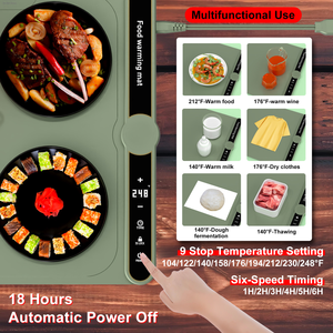 Herrfilk Multi-Functionele Opvouwbare Siliconen Verwarming <span class=keywords><strong>Pad</strong></span> Opvouwbare Elektrische Verwarming Lade Opvouwbare Elektrische Voedsel Verwarming Mat - Product Image 3