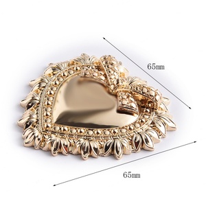 Heart Shape Brand Name Small Fashion <b>Compact</b> Gold Plated Girly Giftware Cosmetic Lovely <b>Mirror</b> - Product Image 4
