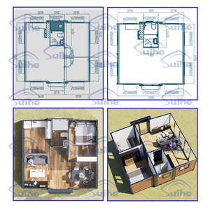 Maison Conteneur <span class=keywords><strong>Pliante</strong></span> en Acier et Panneau Sandwich, Maison Mobile à 6 Chambres, Hôtel, Maison Préfabriquée, Mini-Maison - Product Image 6