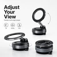 Soporte Magnético para Coche, Brazo Metálico Plegable, Ventosa Estable, Rotación de 360 Grados, Multifuncional, para Interiores de Lujo
