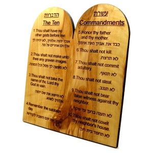 Signos inspiradores de pared de oficina en casa rústica personalizada regalo granja los <span class=keywords><strong>diez</strong></span> mandamientos no tendrás decoración de otros dioses - Product Image 3