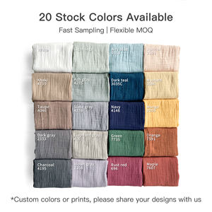 Manta <span class=keywords><strong>de</strong></span> muselina <span class=keywords><strong>de</strong></span> algodón orgánico extragrande personalizada <span class=keywords><strong>de</strong></span> color liso para lactancia, parasol para cochecito, tapete para tiempo boca abajo y manta receptora para bebé, al por mayor - Product Image 4