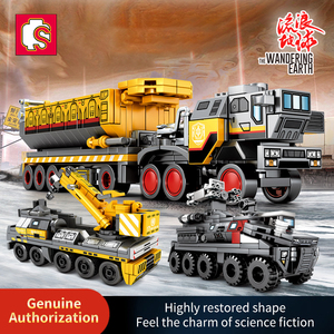 Sembo Block Série Terre errante 107001 Briques éducatives Véhicule de transport Camion porte-conteneurs Briques de construction DIY Jouets ensembles - Product Image 2