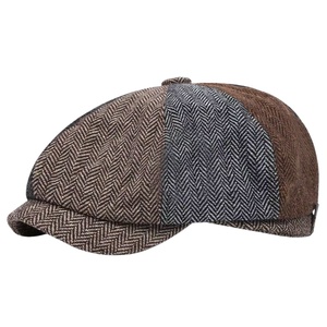 Lưỡi Dao Cạo băng đảng Đẫm Máu Gangster Fedora mũ họa sĩ của cô gái Newsboy cap thể thao tổng hợp len 8-panel 3D thêu kim loại khóa - Product Image 3