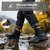 Botas de Seguridad de Trabajo para Hombre con Puntera de Acero |   Construcción Indestructible, Resistente a Impactos, a Pinchazos, Cómoda y Resistente al Desgaste