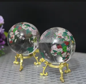 Paper Weight Colored Map Crystal Globe Paper Weight MH-0219