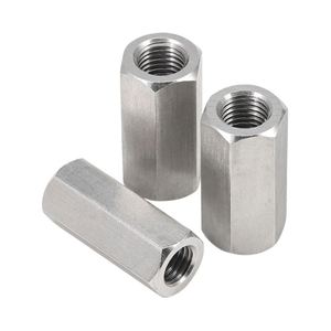 Écrou de raccord hexagonal en acier inoxydable 304 M2-M24, écrous d'extension longs, connecteur de tige filetée épaissie pour applications structurelles, de santé et minières - Product Image 2