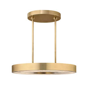 Lustre rond en albâtre de style américain moderne de 24 pouces, luminaires suspendus en métal de style ferme pour salon, îlot de cuisine - Product Image 5