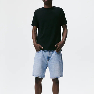 Đơn Hàng Tối Thiểu: 1 Chiếc Á<span class=keywords><strong>o</strong></span> Thun Nam Màu Đen Trơn In LOGO Theo Yêu Cầu $1.3 Giá Rẻ - Product Image 2