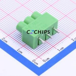 PA003-3P <b>Screw</b> Terminal <b>Block</b> Through hole Component (THT),P=5mm Connector ( Construction: 1x3P )( Pitch: 5mm )( Color: Green ) - Product Image 1