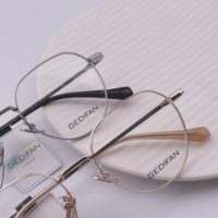 Gafas de Metal con Marco Circular Pequeño GEDIFAN, Gafas Modernas con Forma de Cara Favorecedora, Marco Negro, Disponibles al por Mayor