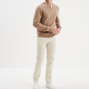 กางเกงขายส่งผู้ชายทรงตรงผ้าแคนวาส สั่งซื้อจำนวนมาก รับทำโลโก้ ผ้าฝ้ายผสมอีลาสเทน เป็นมิตรกับสิ่งแวดล้อม ระบายอากาศได้ดี ทรงกลาง - Product Image 5