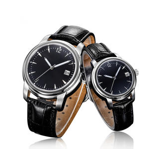 La montre mécanique classique à bracelet en cuir peut être utilisée comme cadeau et souvenir pour les montres de couple - Product Image 2