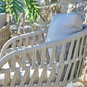 Kích thước nhỏ, chi phí vận chuyển thấp thiết kế hiện đại mọi thời tiết Patio đồ gỗ ngoài trời Vườn sofa <span class=keywords><strong>Set</strong></span> với sợi dây Dệt Phong Cách - Product Image 3