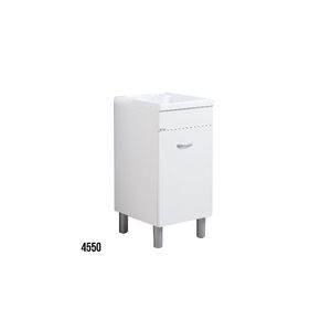 Mueble de lavabo laminado de ABS de 60x50x90cm con grifo monomando de acero inoxidable para baño y uso hospitalario - Product Image 1