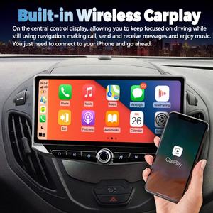 Radio de Coche Android de 10.88 Pulgadas para FORD B-MAX TRANSIT COURIER TOURNEO 2012-2017, Pantalla Carplay, Bluetooth, Multimedia, Audio para Automóvil - Product Image 6