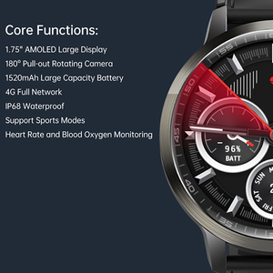 DM82สมาร์ทวอทช์<span class=keywords><strong>2</strong></span> + 16GB 4G ระบุตำแหน่ง GPS ด้วย2MP ที่หมุนได้กล้องวิดีโอคอล1520mAh แบตเตอรี่ซิมการ์ดกลม - Product Image 5