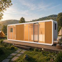 Villa mobile de luxe de 40 pieds, style Apple Cabin, moderne, 1 chambre, maison de vacances