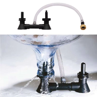 Lave-bouteilles double tête pour vin et bière, équipement de nettoyage pour brassage maison, avec robinet de cuisine, outils de bar