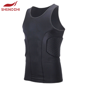 Kemeja Empuk Tanpa Lengan Kustom EVA Poliester Pria Kemeja Empuk Hitam Empuk Olahraga Tank Top Pria - Product Image 1