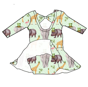 Mono de Ballet para Niños con Estampado de Vacas Personalizado de Primavera para el Día de San Valentín, Cierre de Cremallera, Unisex, con Lazo en la Espalda - Product Image 2