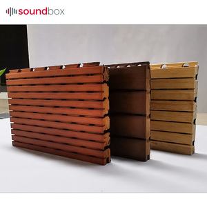 Panneau pour église, panneaux acoustiques intérieurs, plafond acoustique en bois rainuré, design 3D en bois, bois de caoutchouc massif, SOUNDBOX CN;GUA - Product Image 3