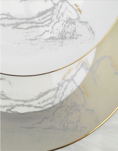 Collection de vaisselle en porcelaine de style oriental, motif paysage, en porcelaine fine (bone china) avec incrustations dorées, logo personnalisé pour restaurant haut de gamme - Product Image 6