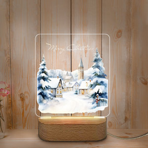 Veilleuse LED créative avec <span class=keywords><strong>photo</strong></span> personnalisée <span class=keywords><strong>effet</strong></span> d'illusion de lampara d'anime en acrylique Décoration de chambre d'enfant Promotion de Noël pour table de mariage - Product Image 4