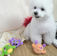 Jouet à lancer en peluche pour animaux de compagnie, balle à picots, monstre mignon aux grandes oreilles, durable, à mâcher, interactif, pour l'auto-entretenissement des chiens, anti-stress