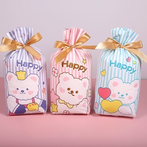 Sac à cordon portable et mignon avec ruban, idéal pour les emballages cadeaux de Noël et du Nouvel An, pochette pour pâtisseries et biscuits. - Product Image 6