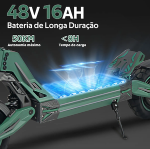 Disponibile in Brasile: Monopattino Elettrico Pieghevole G2Pro 10" per Adulti, Verde, <span class=keywords><strong>Potenza</strong></span> 1640W, Velocità Massima 50km/h, Autonomia 50km, Fuoristrada - Product Image 3