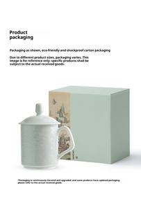 Taza de Porcelana de Jingdezhen con Relieve Chino, Color Verde Sombra, para Hogar u Oficina, de Alta Gama, Gran Capacidad, con Caja de Regalo para Personas Mayores - Product Image 6